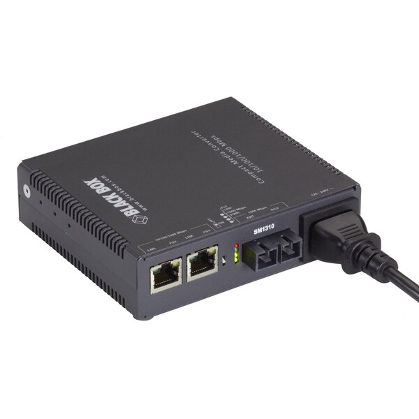 Compact Media Converter Gigabit Ethernet Single Mode 1310Nm 10Km Sc